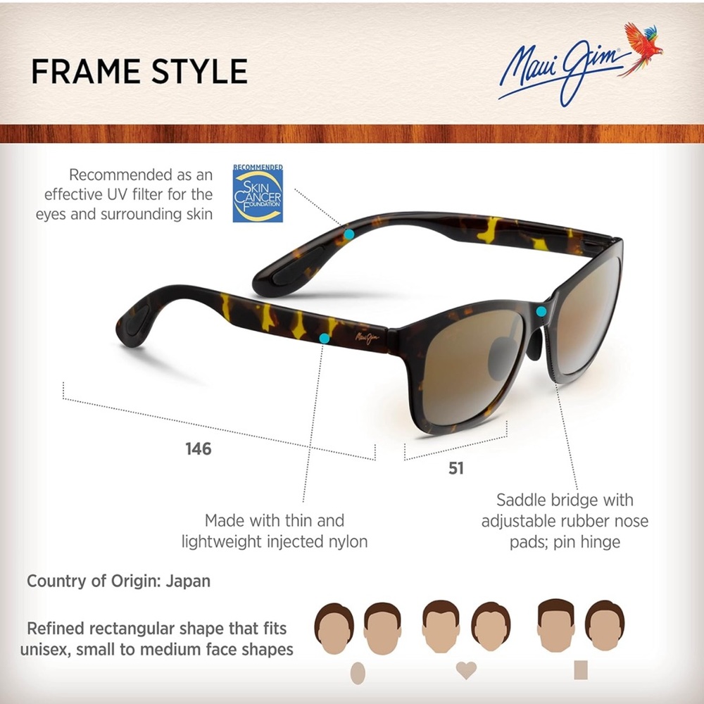 Maui Jim Hana Bay Polarized Sunglasses Shades w Sun protection UPF tech lenses. - Picture 6 of 15